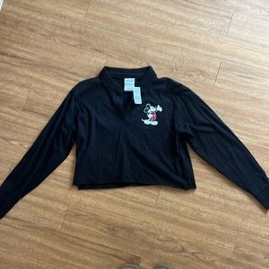 Cropped Mickey long sleeve tee